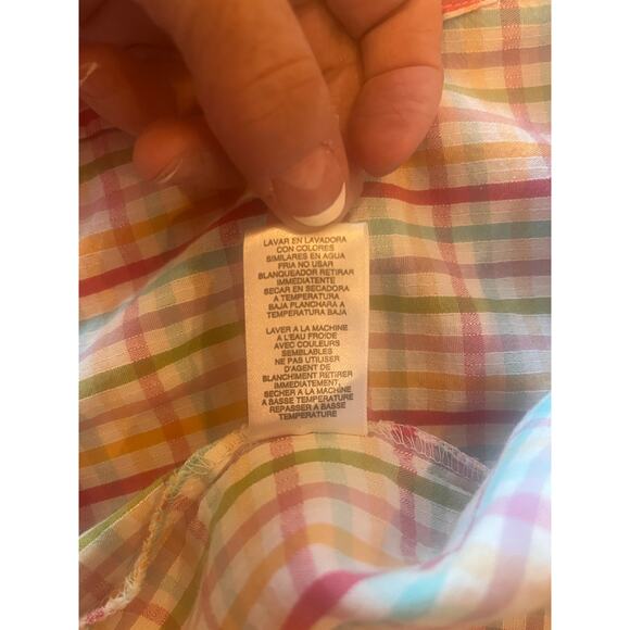 Aura Wrangler Pearl Snap Button Up Girls Medium Colorful Cowgirl Feminine Y2K - Picture 9 of 10